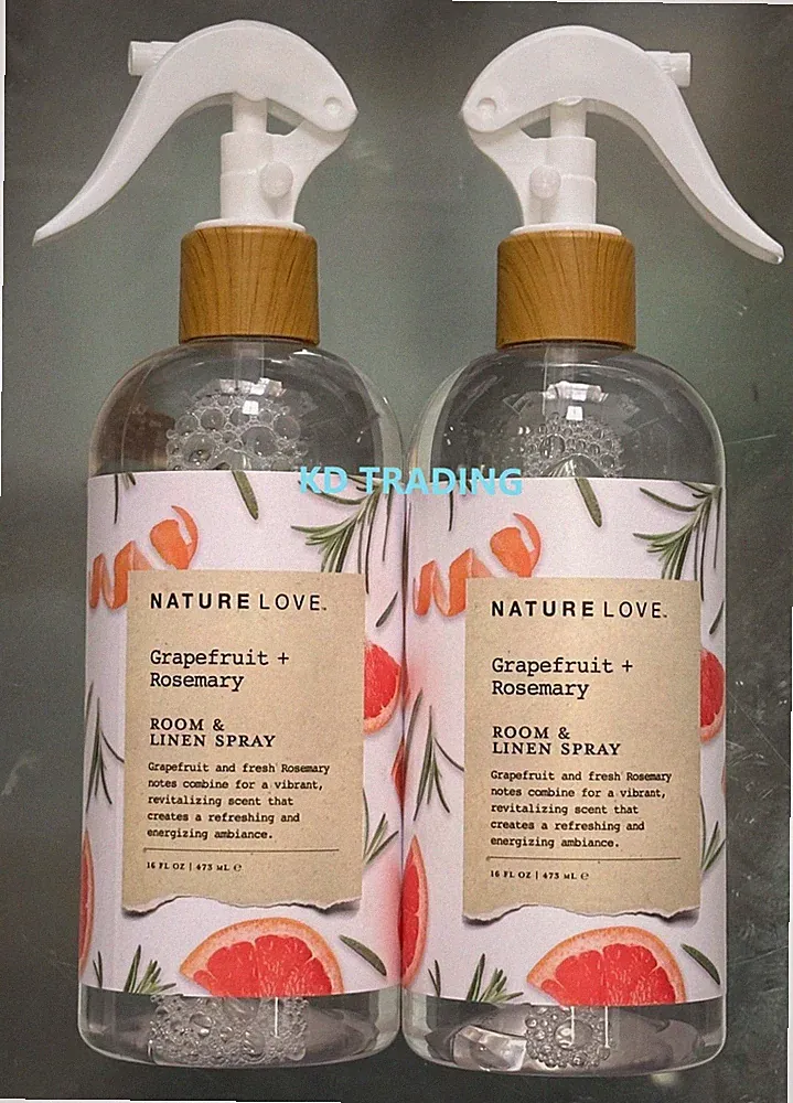 (2-Pack) NATURE LOVE ~ Grapefruit + Rosemary ROOM LINEN Fabric Relaxing SPRAY