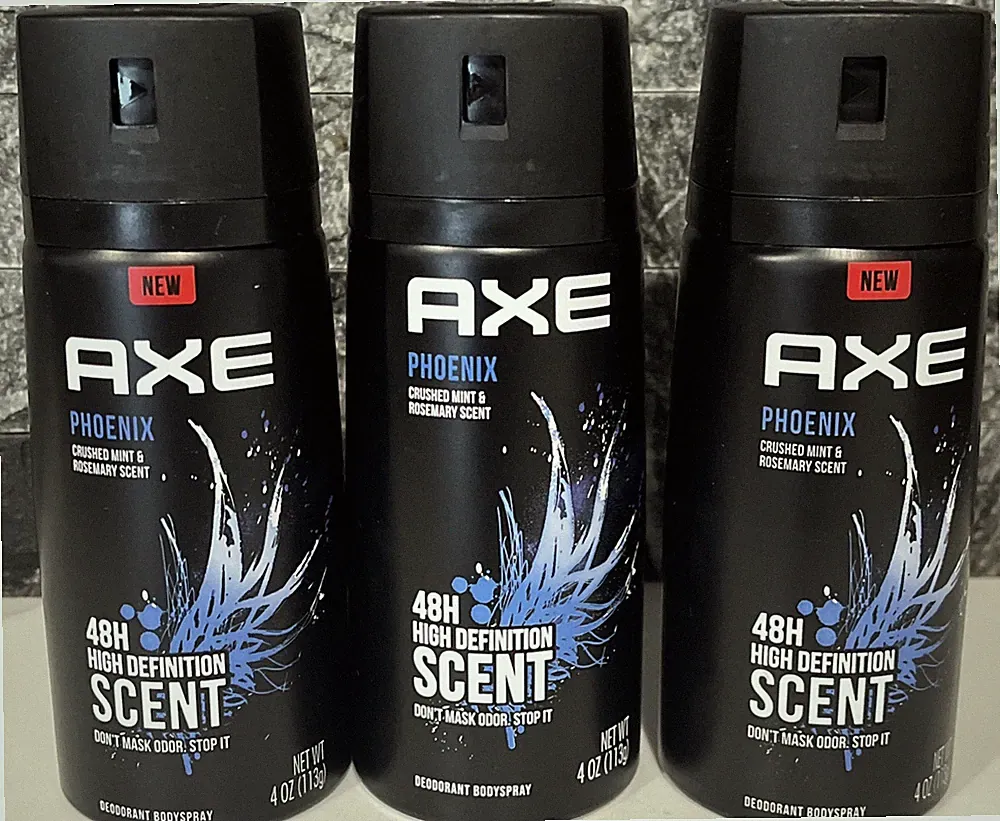 Axe Phoenix Crushed Mint & Rosemary Scent Body Spray, 4oz (150ml) (Pack of 3)