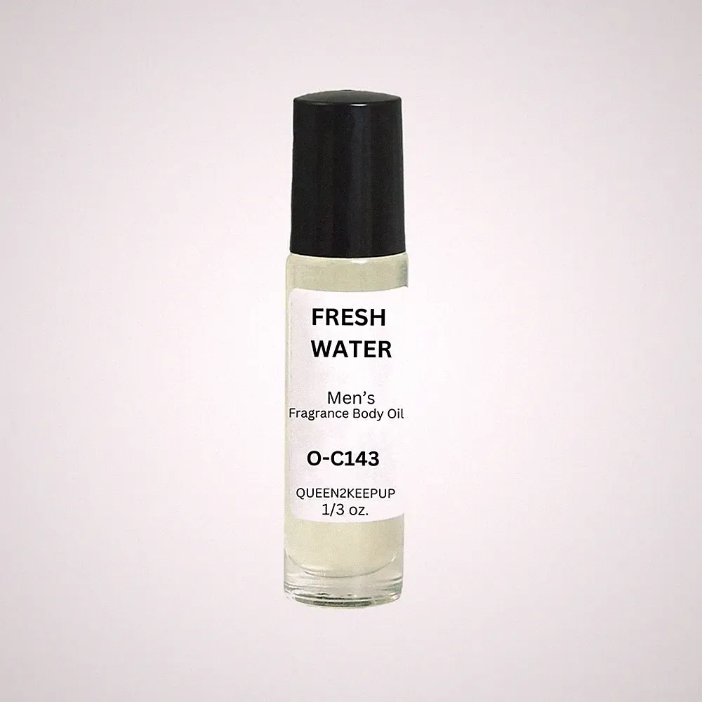 Fresh Water (Men) Body Oil 10 ml Fragrance All Natural 1/3 oz Roll-On Scent