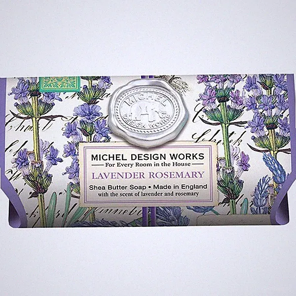 Michel Design Works Lavender Rosemary Large Bath Soap Bar Floral & Herb Scent