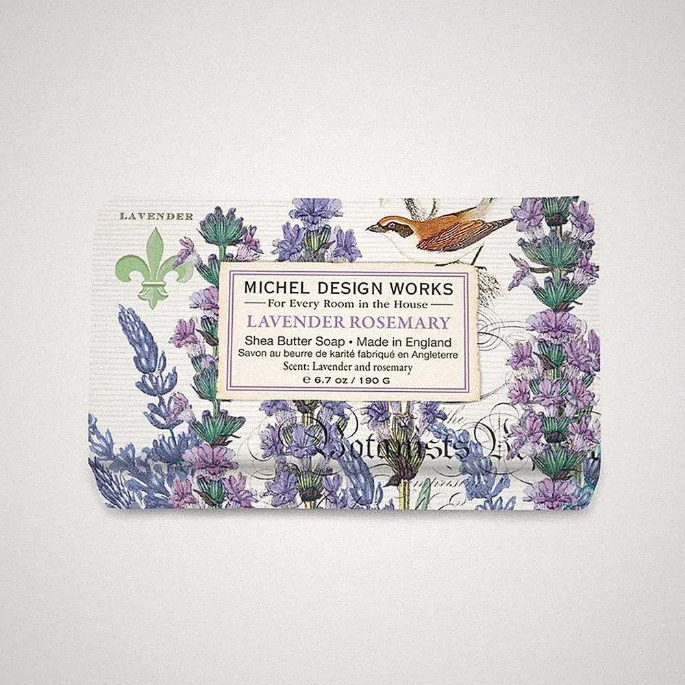 MICHEL DESIGN WORKS LAVENDER ROSEMARY SHEA BUTTER SOAP 6.7OZ.
