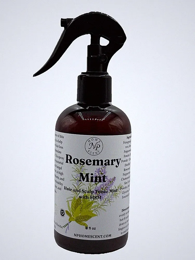 Rosemary-Mint Hair and Scalp Mist With MSM, 8 Oz