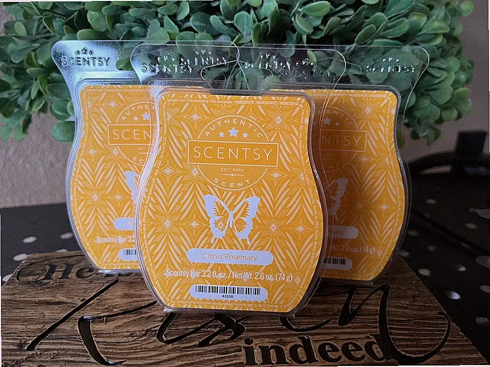 Scentsy Wax Bars Lot Of 3 New Scent Citrus Rosemary