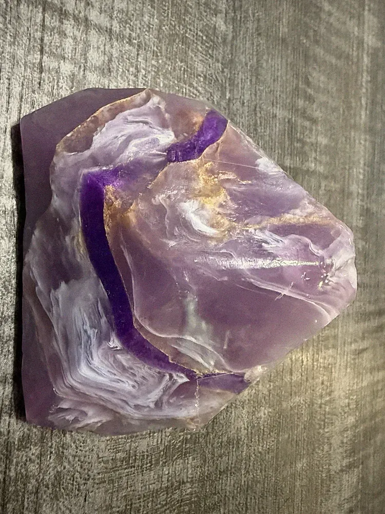 SoapRocks, "Lavender Jade” One 4 Oz Bar, Rosemary Lavender Fragrance.
