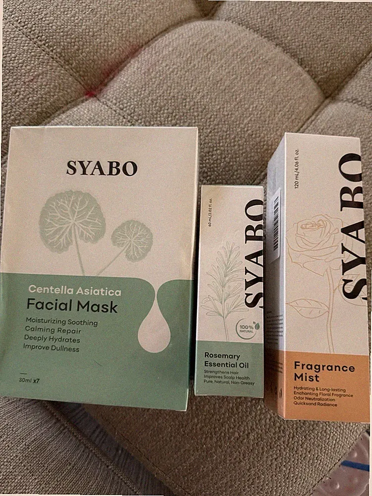 SYABO Self Care Set for Women, Face Mask, Rosemary essential Oil, Fragrance Mist